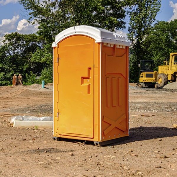 how often are the portable restrooms cleaned and serviced during a rental period in Scott Mississippi